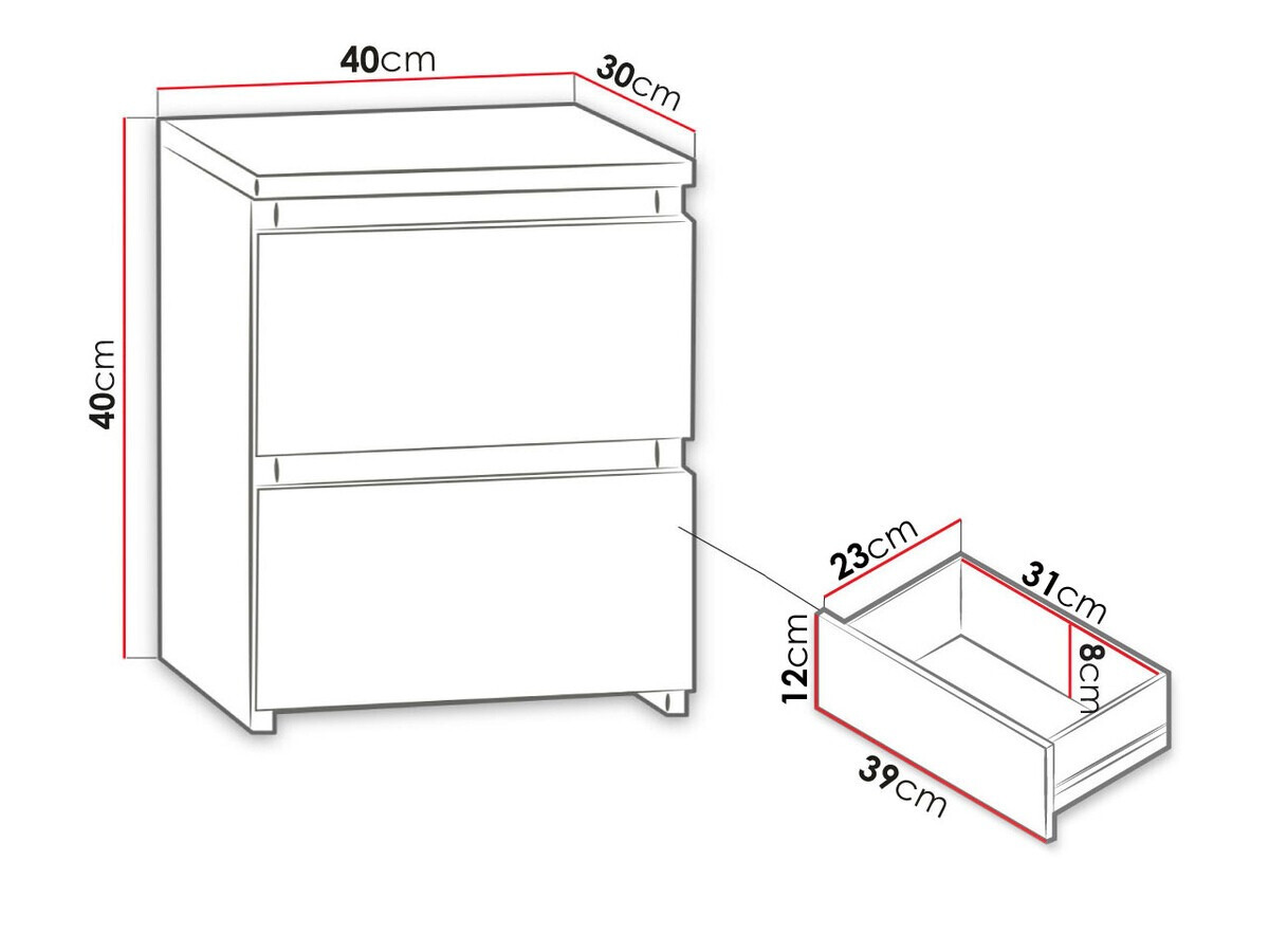 Нощно шкафче Comfivo Structor I (Сонома дъб)