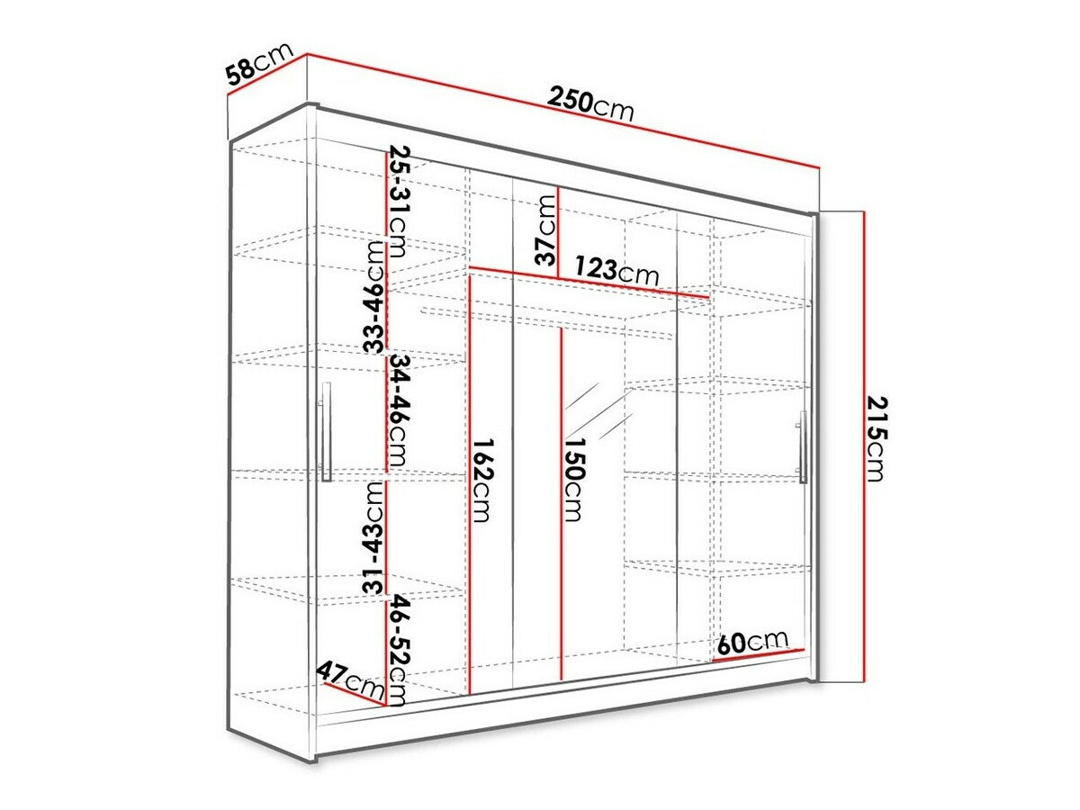 Гардероб Closico Ordo I (Бял)