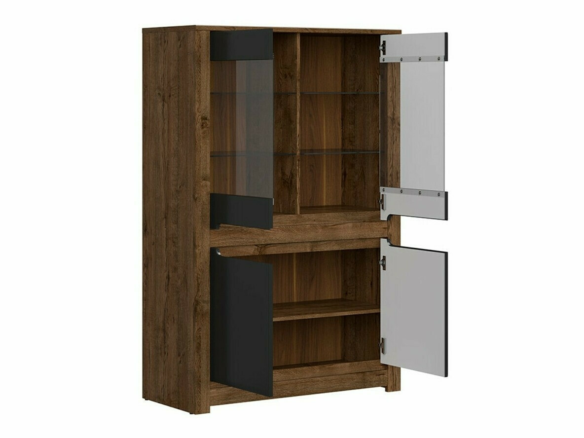 Етажерка Ophevaru 107 (Черен мат + April дъб)