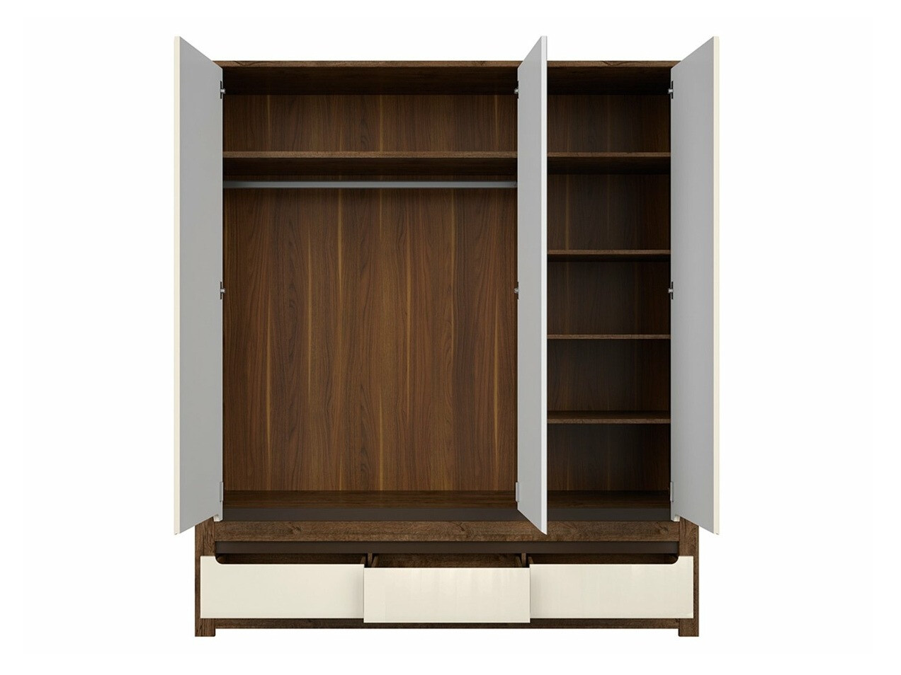 Гардероб Ophevaru 114 (Гланцов крем + April дъб)