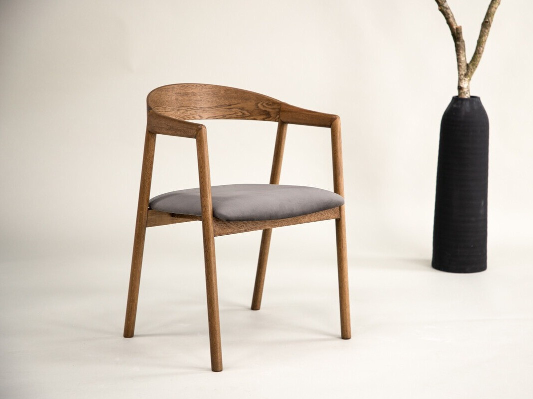 Стол Dallas 4939 (Сив + Кафяв)