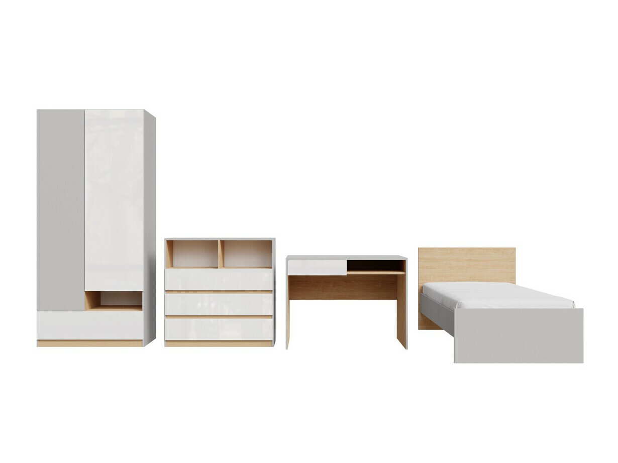 Мебелен комплект Nuevaru 118 (Бял гланц)