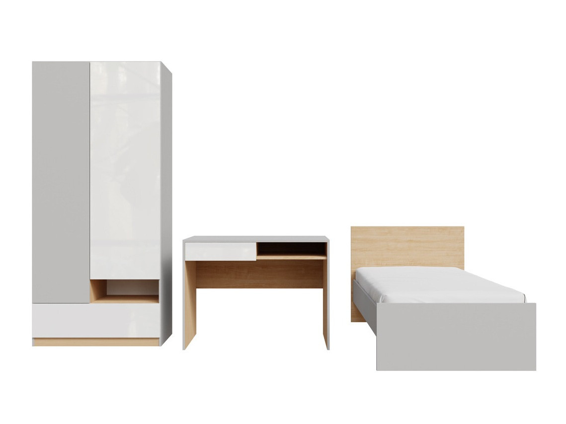 Мебелен комплект Nuevaru 118 (Бял гланц)