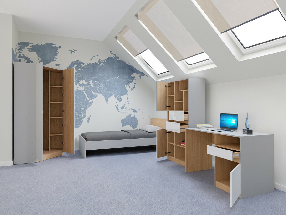 Мебелен комплект Nuevaru 120 (Бял гланц)