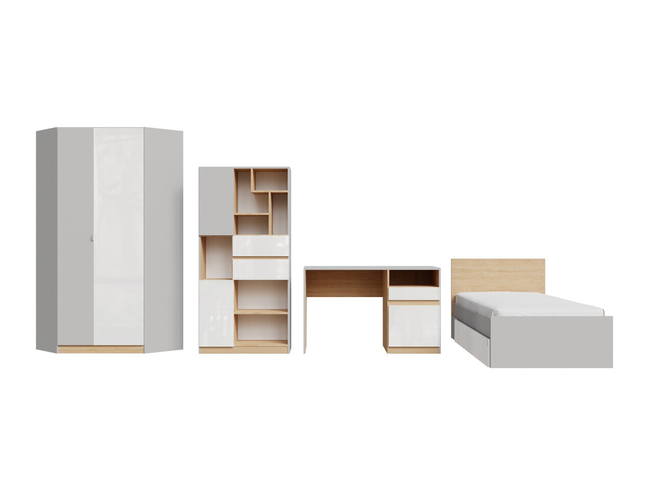 Мебелен комплект Nuevaru 120 (Бял гланц)