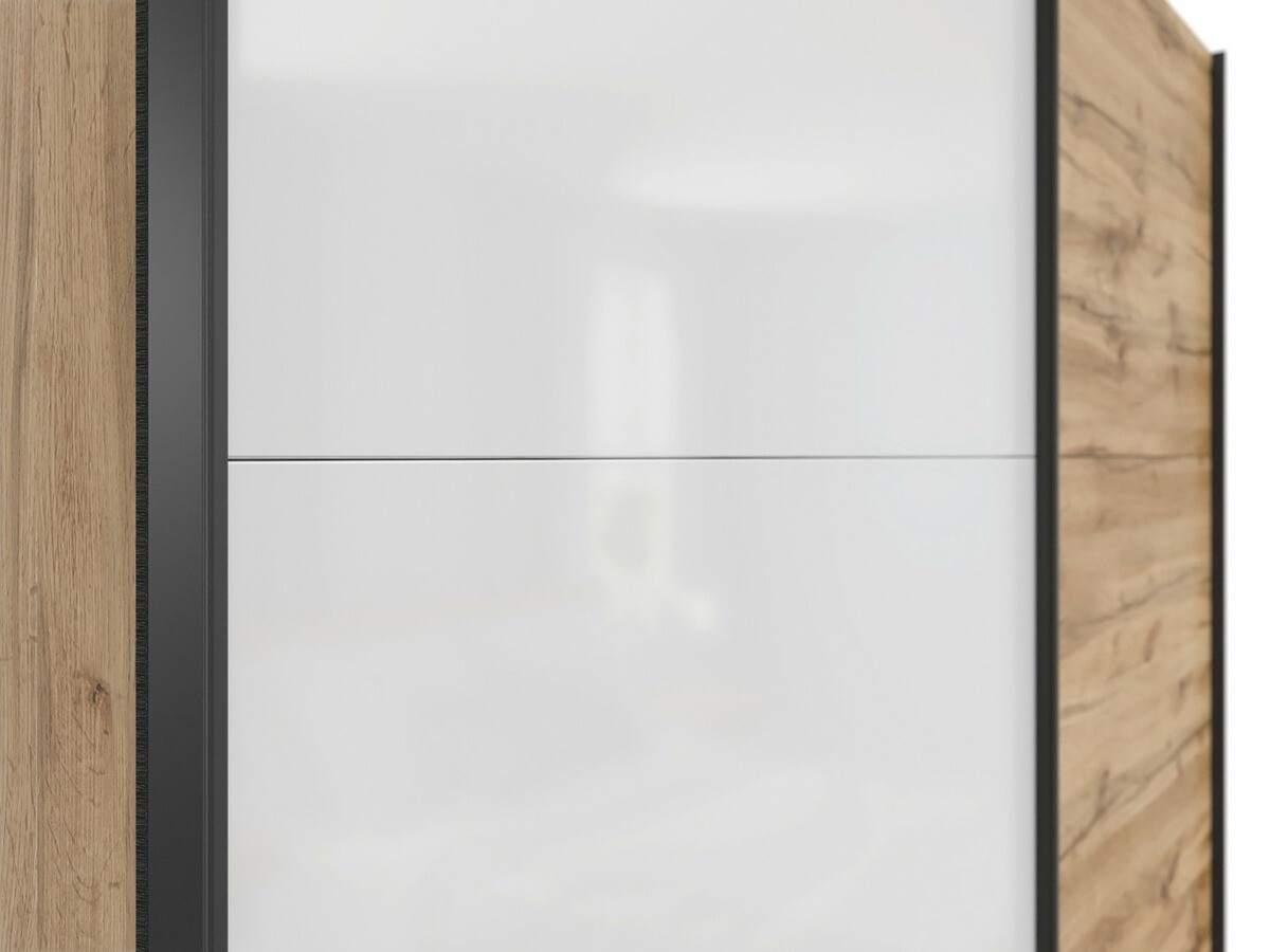 Гардероб Livevaro 109 (Дъб уотан + Бял)