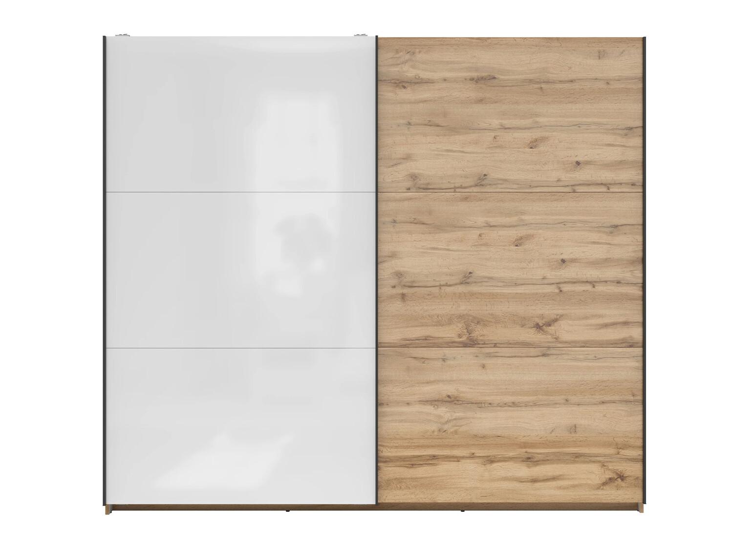 Гардероб Livevaro 120 (Дъб уотан + Бял)