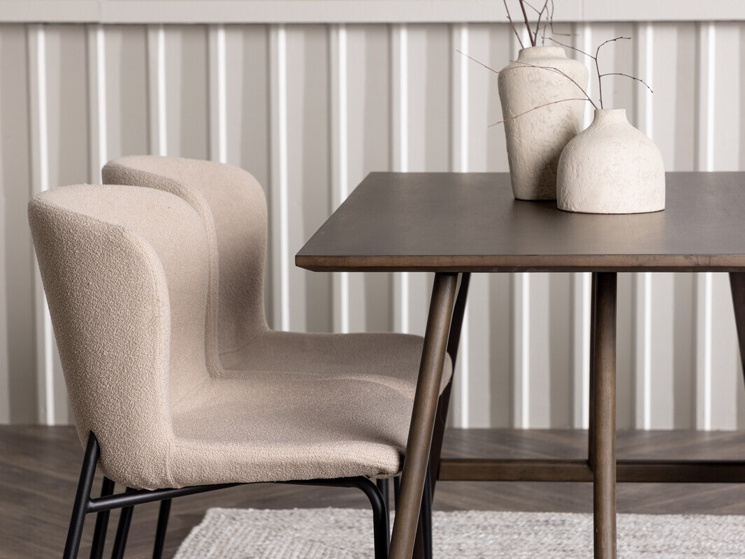 Маса и столове за трапезария Dallas 4114 (Бежов + Черен)