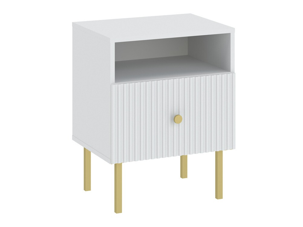 Нощно шкафче Etliva 106 (Бял + Златно)