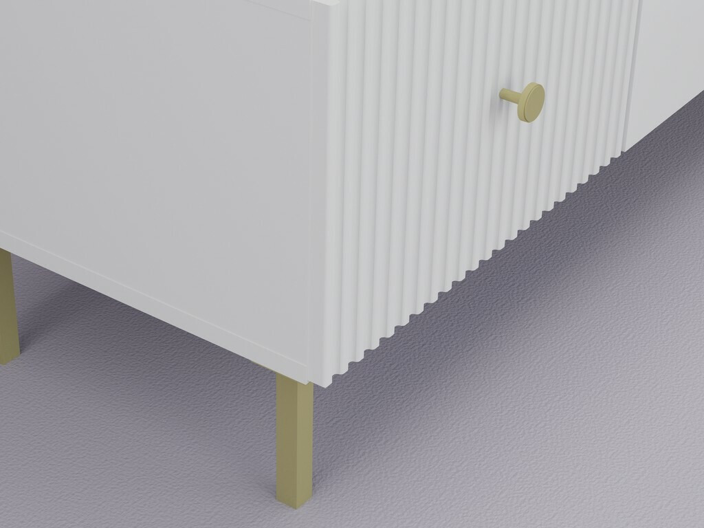 ТВ шкаф Etliva 105 (Бял + Златно)