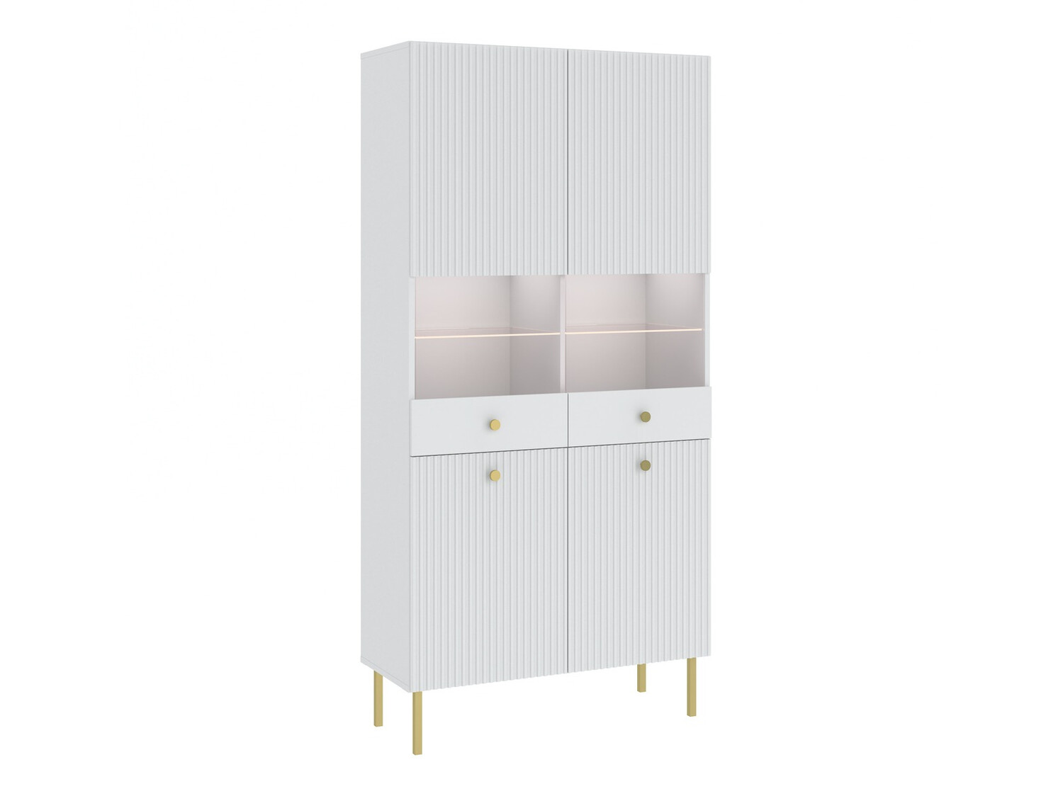 Етажерка Etliva 108 (Бял + Златно)
