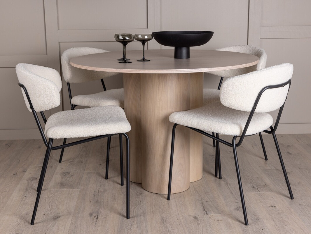 Маса и столове за трапезария Dallas 4151 (Ярък дърво)