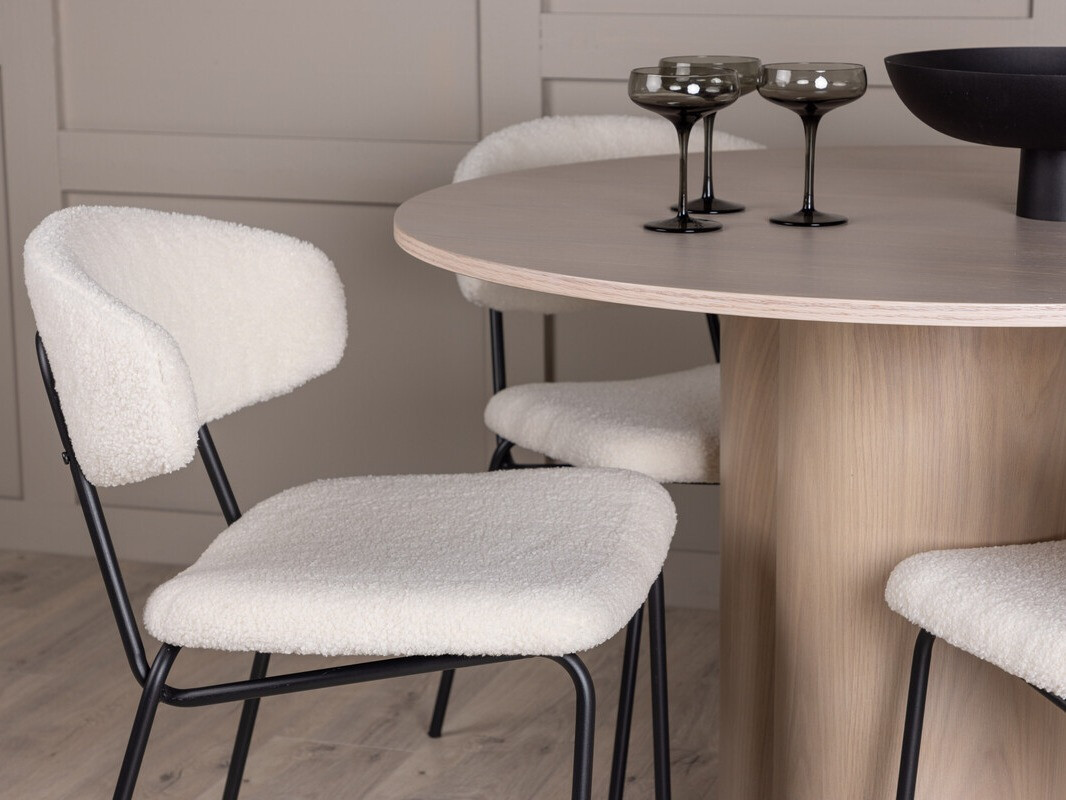 Маса и столове за трапезария Dallas 4151 (Ярък дърво)