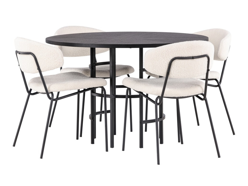 Маса и столове за трапезария Dallas 4144 (Черен)