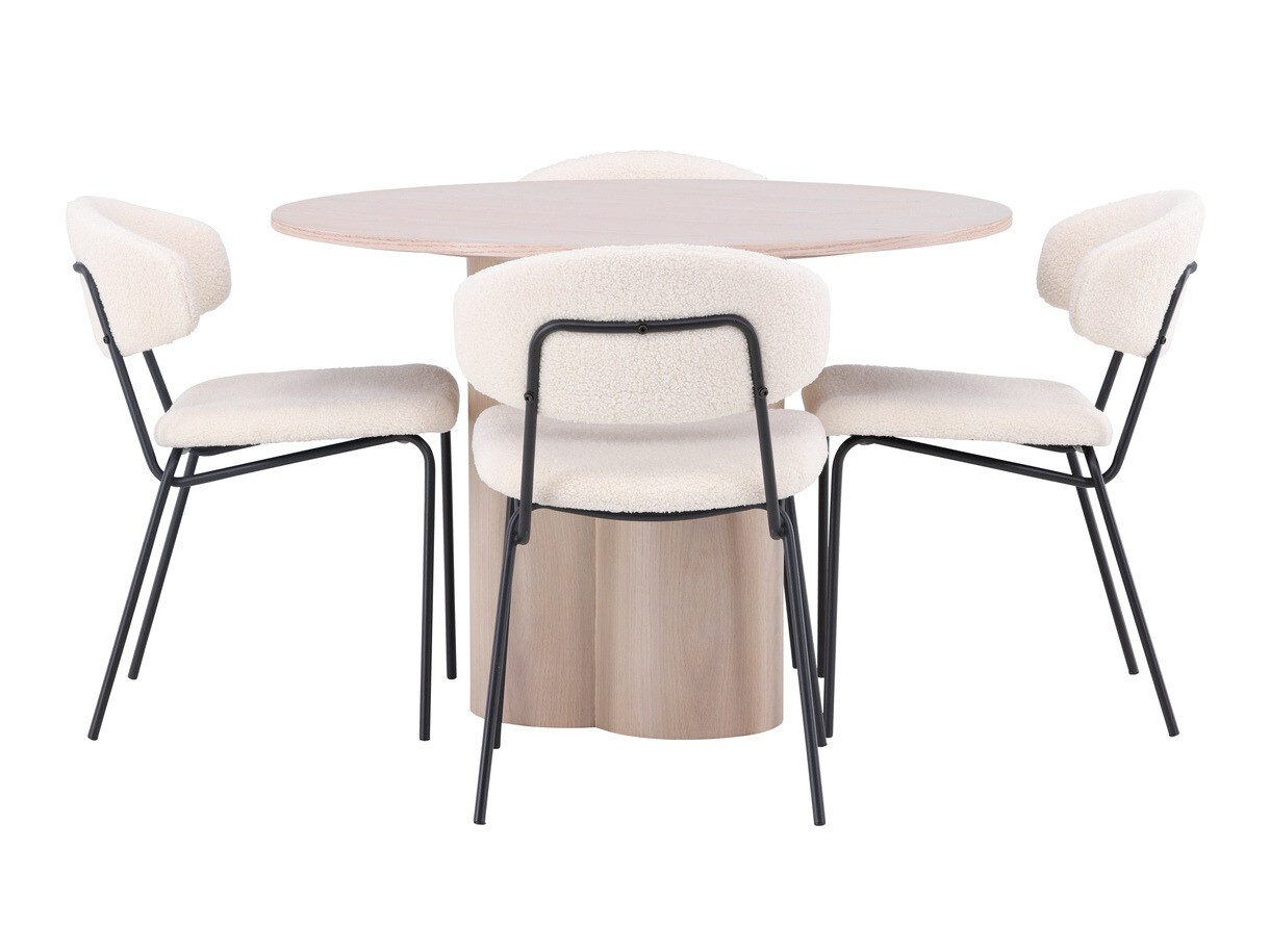 Маса и столове за трапезария Dallas 4151 (Ярък дърво)