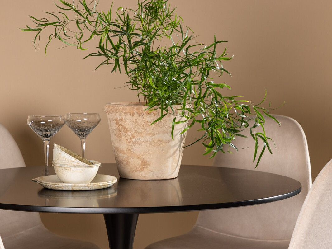 Маса и столове за трапезария Dallas 4163 (Бежов + Черен)