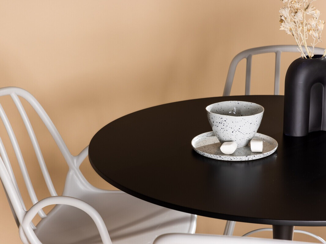 Маса и столове за трапезария Dallas 4165 (Светло сив)