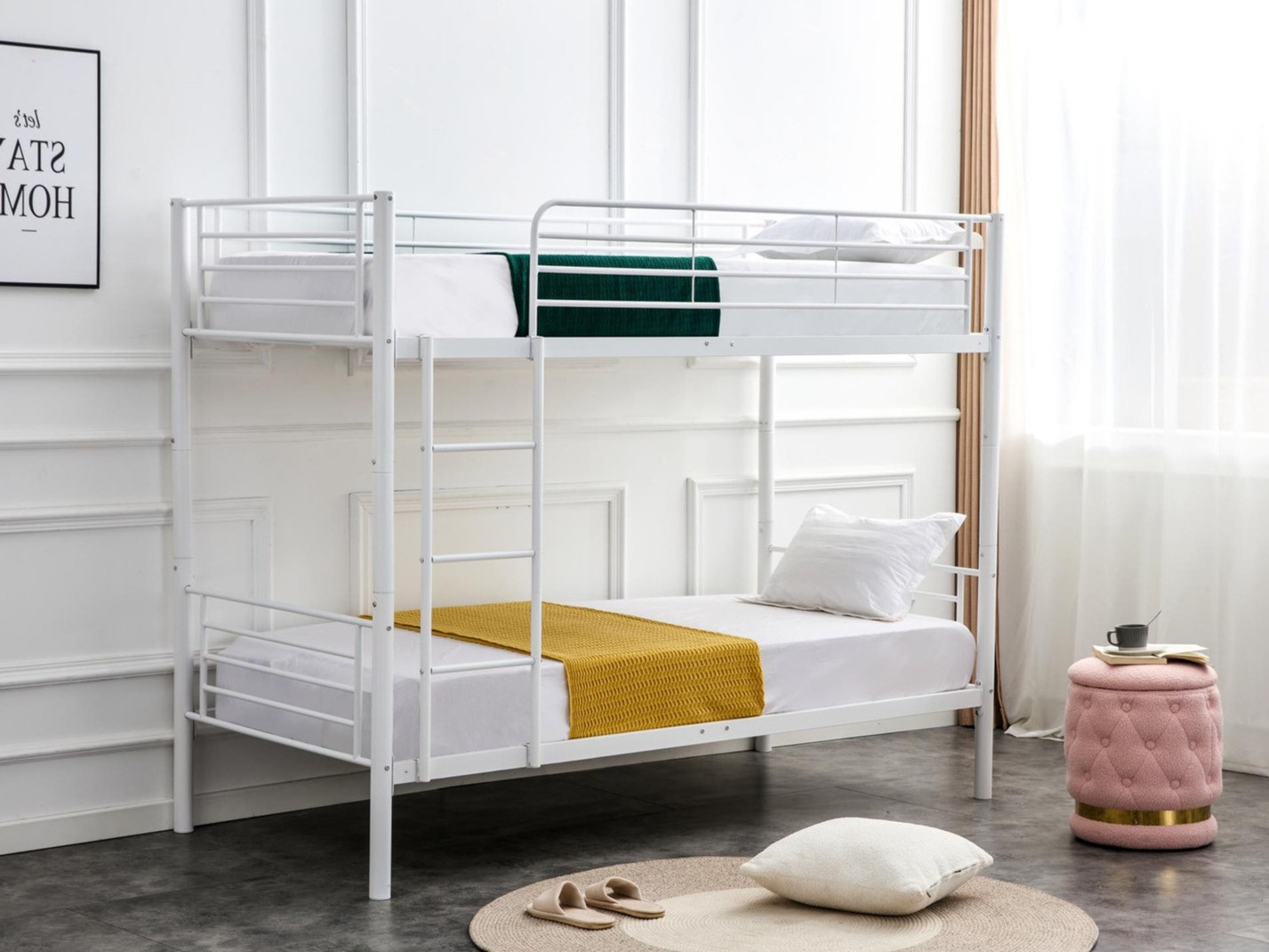 Двуетажно легло Houston 1449 (Бял)