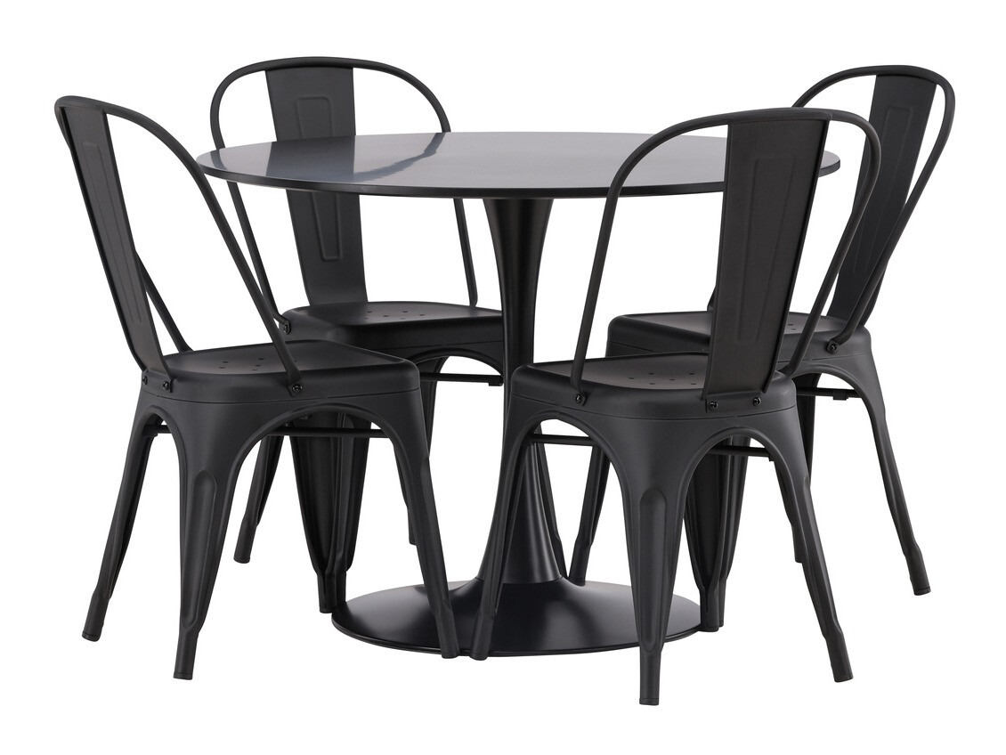 Маса и столове за трапезария Dallas 4170 (Черен)