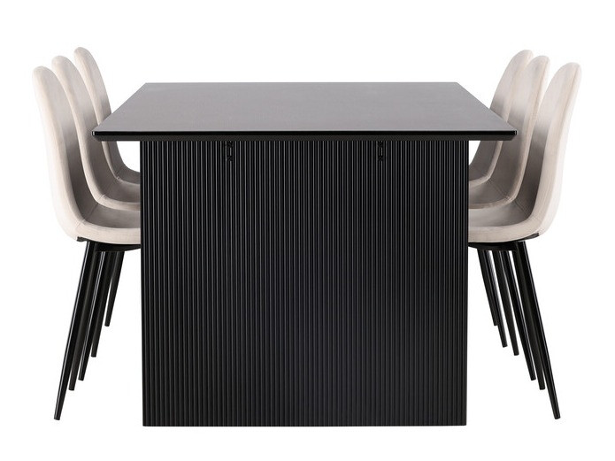 Маса и столове за трапезария Dallas 4185 (Бежов + Черен)