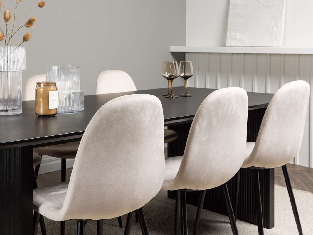 Маса и столове за трапезария Dallas 4185 (Бежов + Черен)