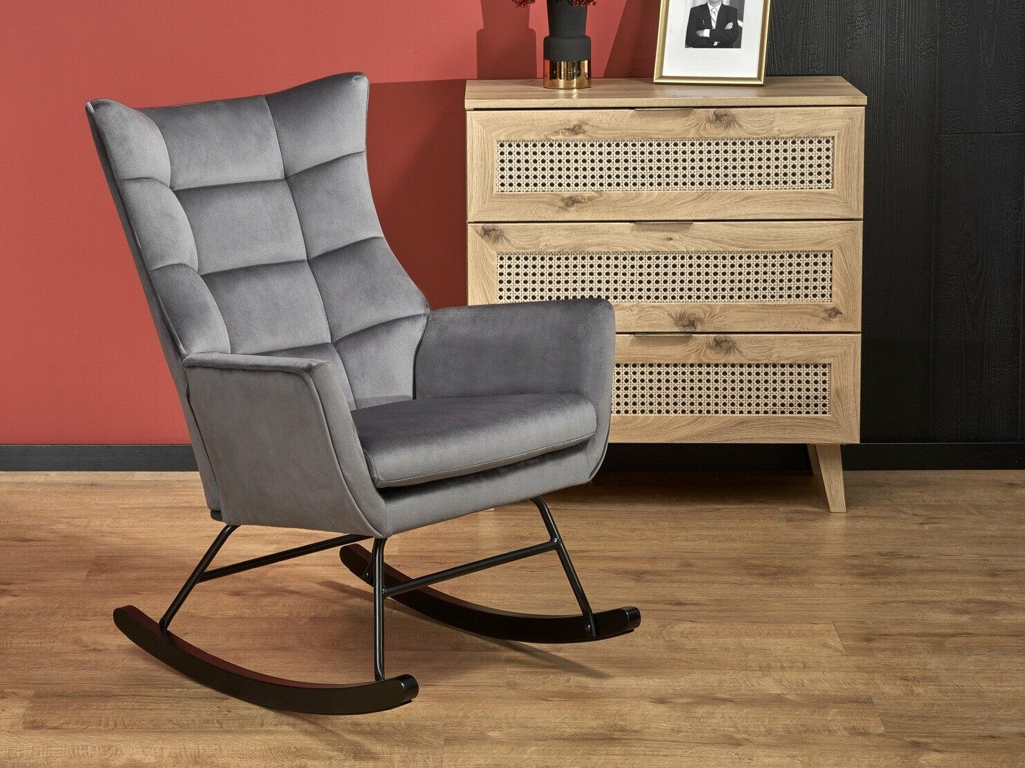 Люлеещ се стол Houston 1863 (Сив)