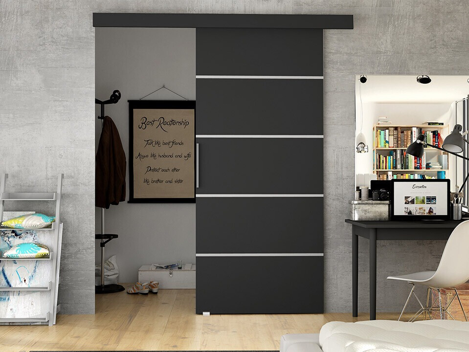 Плъзгаща се врата Closico 170 (Черен)