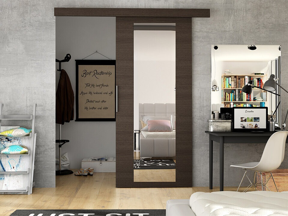 Плъзгаща се врата Closico 175 (Кафяв)