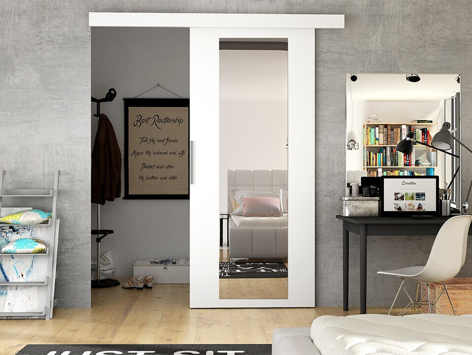 Плъзгаща се врата Closico Materia IV (Бял)