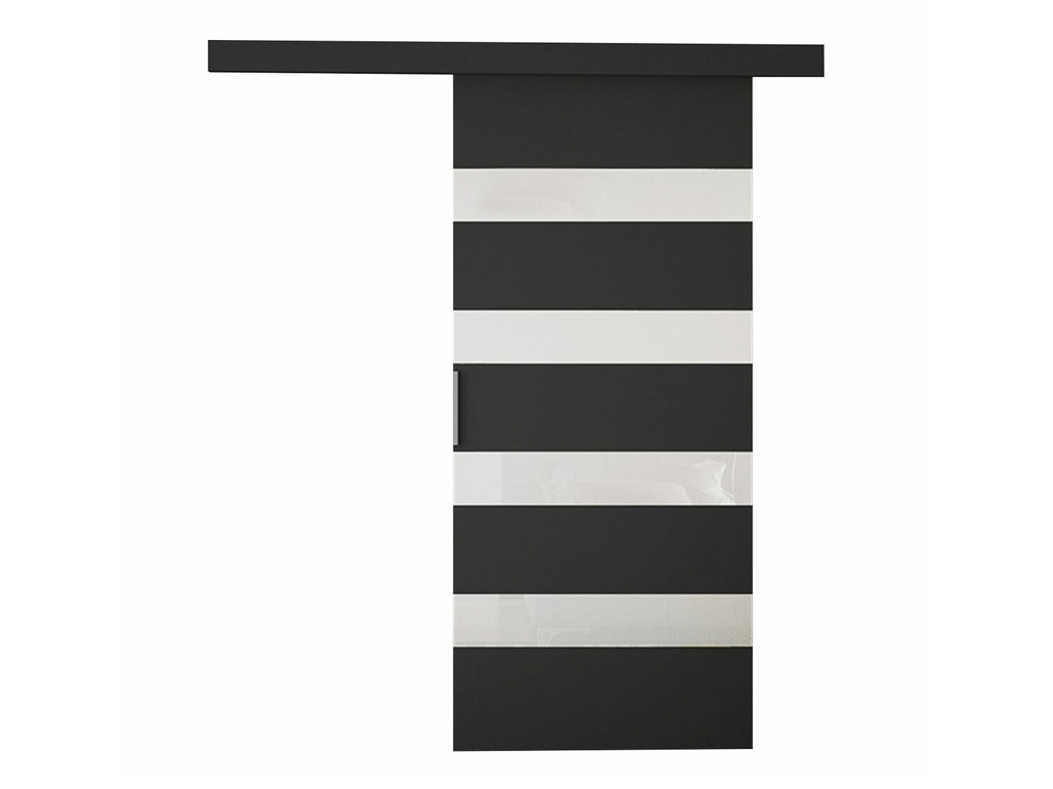 Плъзгаща се врата Closico Materia V (Черен + Бял)