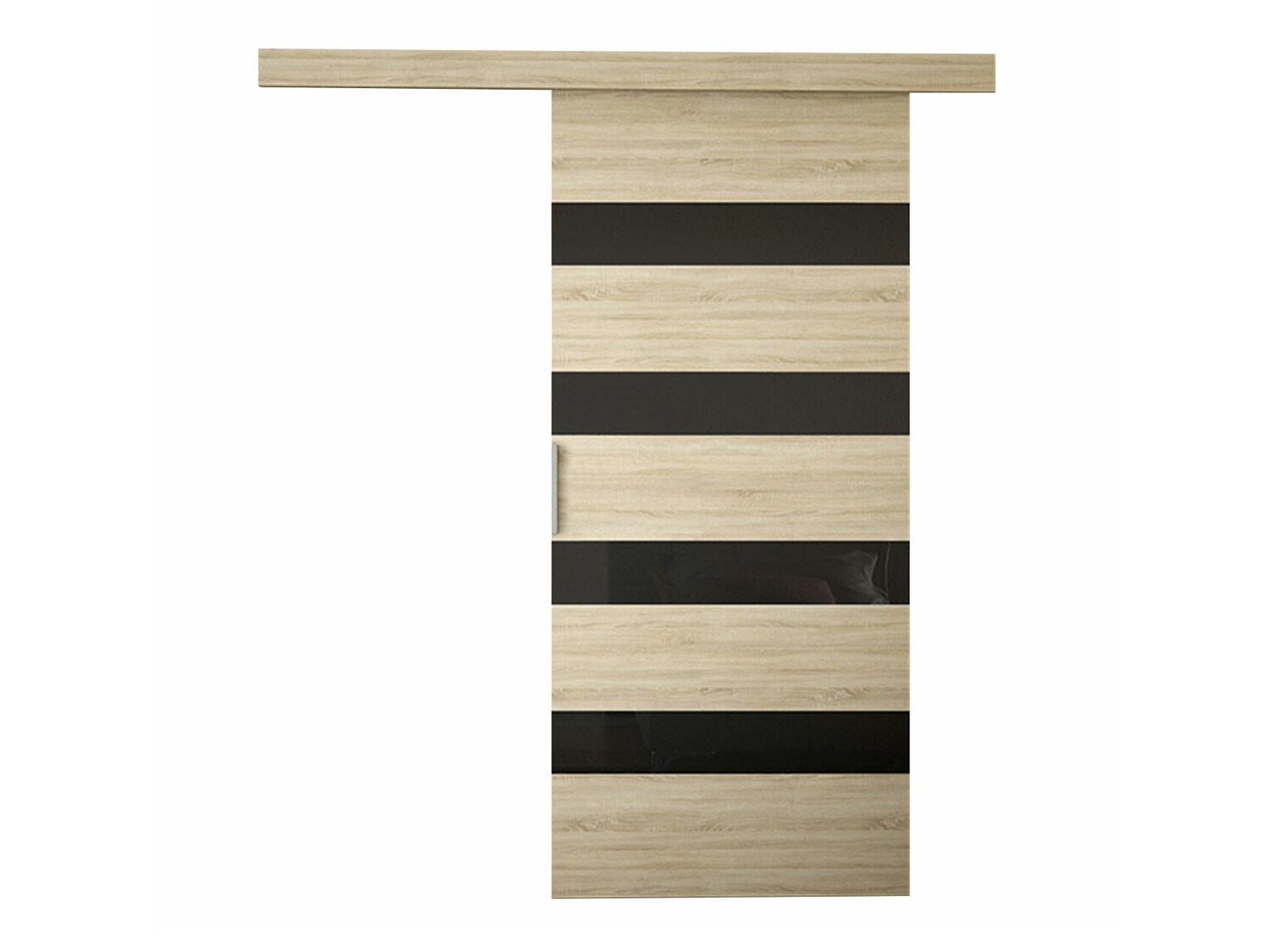 Плъзгаща се врата Closico Materia V (Сонома дъб + Черен)