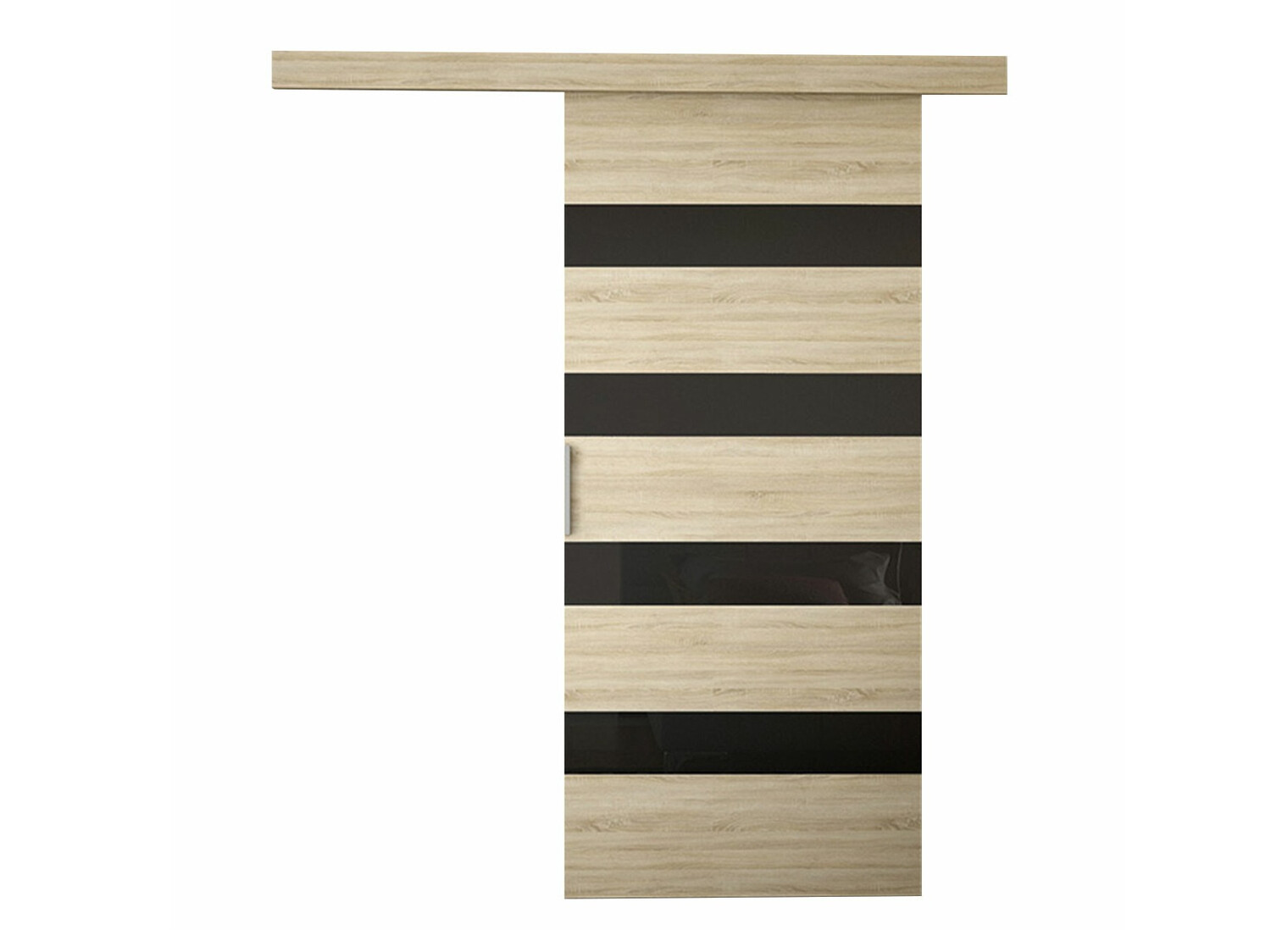 Плъзгаща се врата Closico Portalis V (Сонома дъб + Черен)