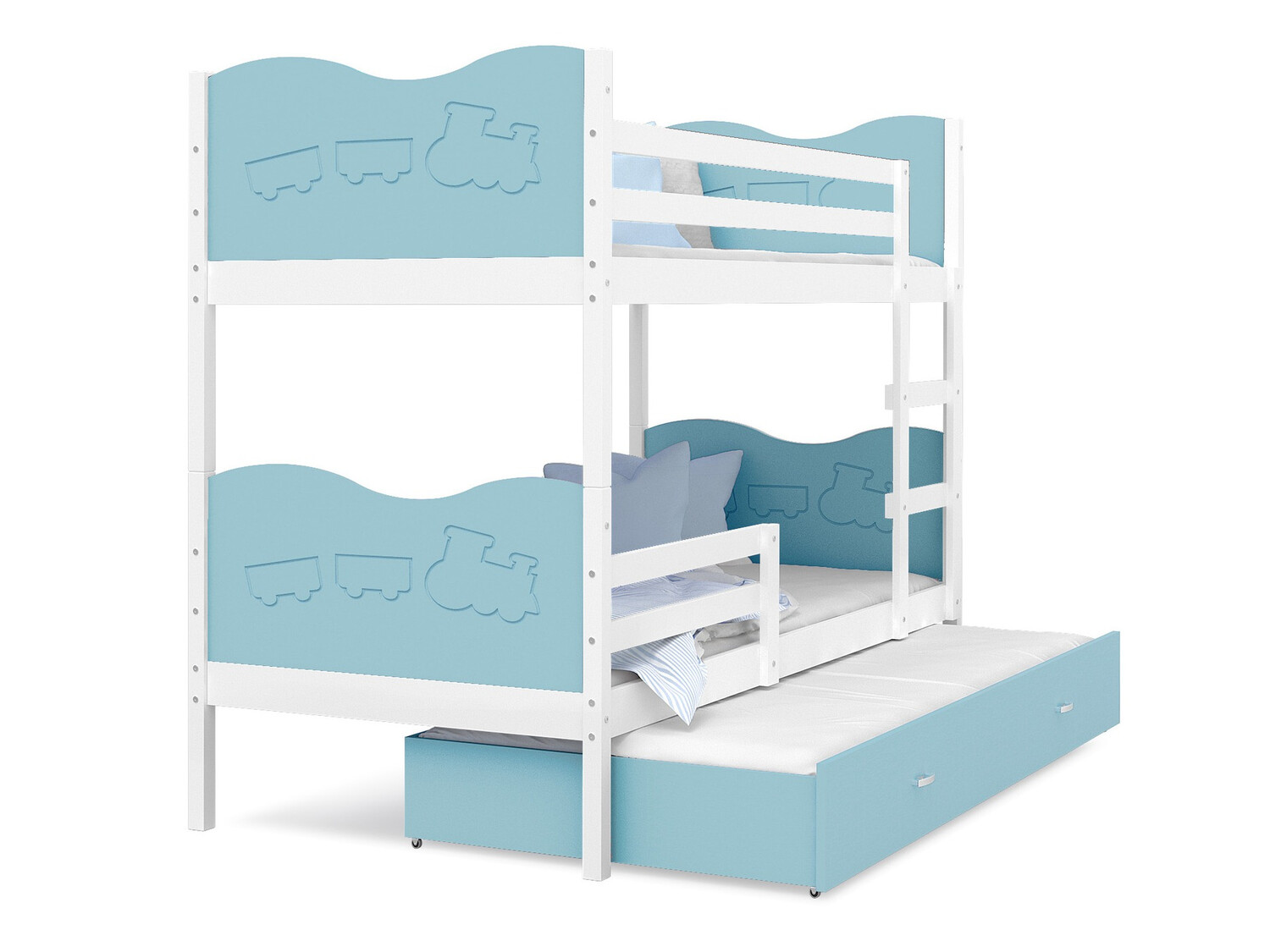 Двуетажно легло Aurora 111 (Бял)