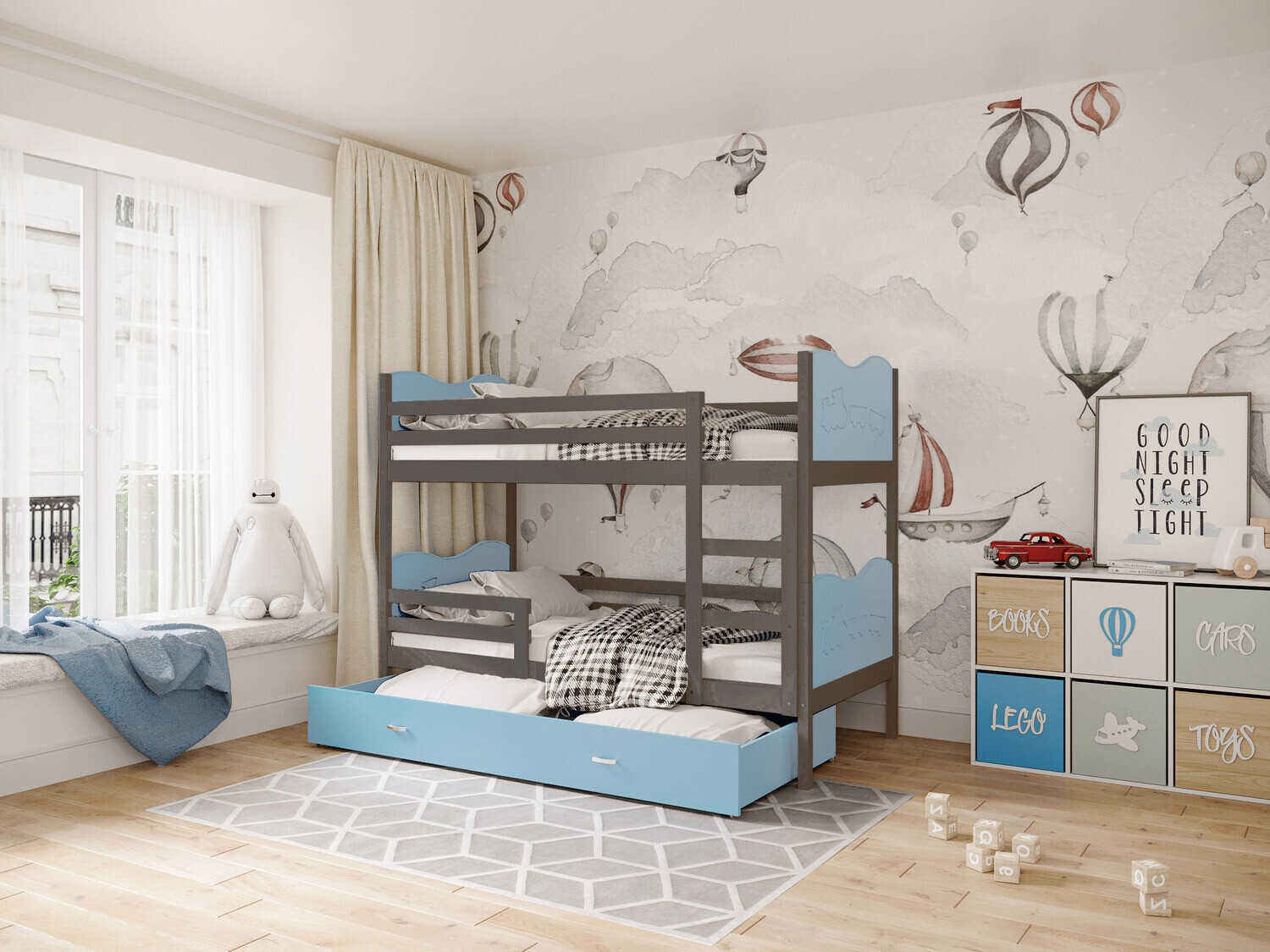 Двуетажно легло Aurora 111 (Сив)