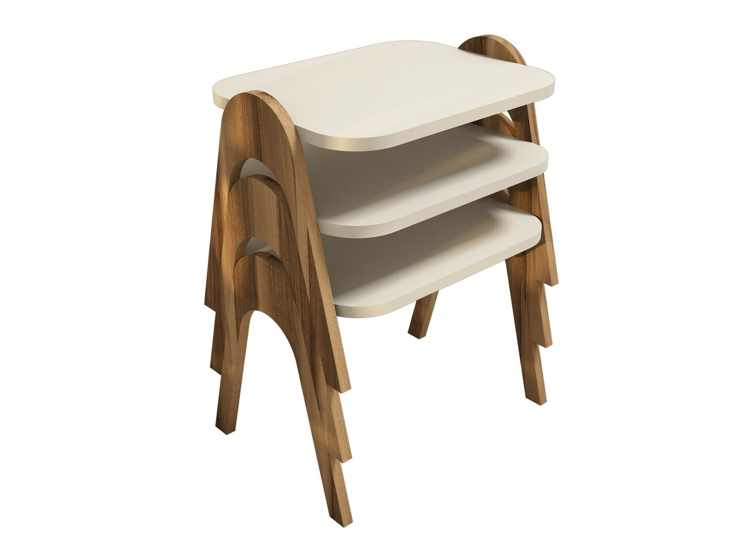 Комплект помощни маси Kailua 1621 (Opex + Сметана)