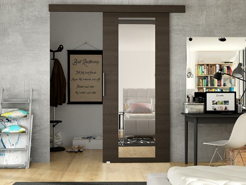 Плъзгаща се врата Closico 180 (Кафяв)