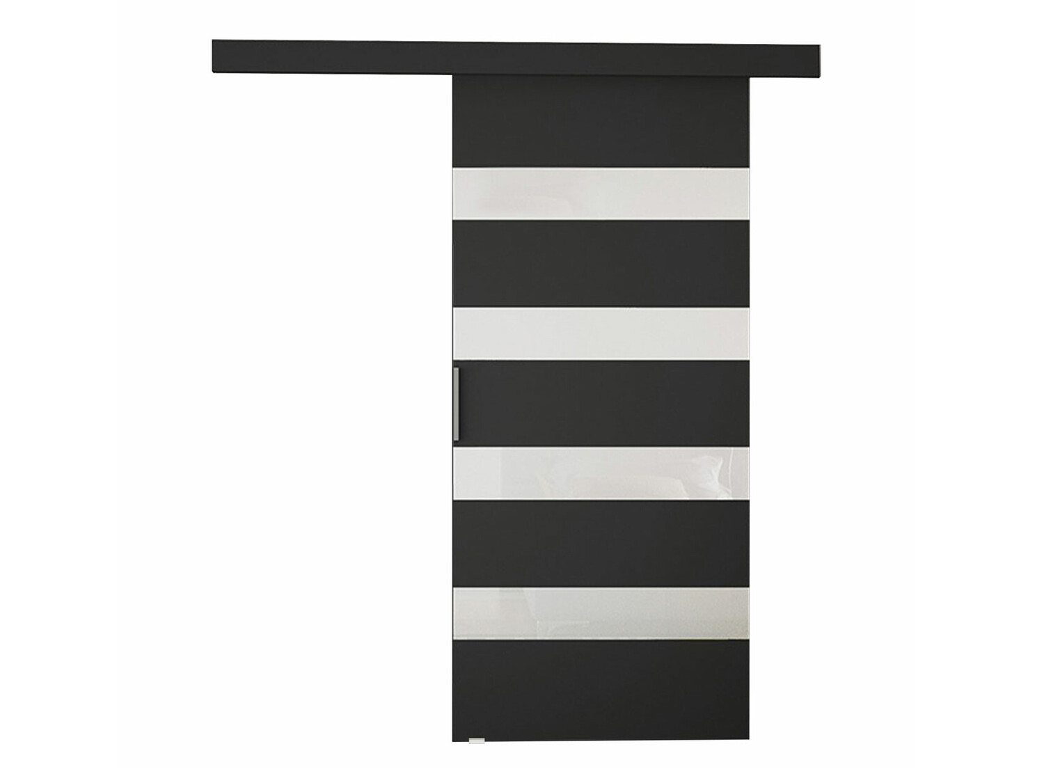 Плъзгаща се врата Closico Fundus V (Черен + Бял)