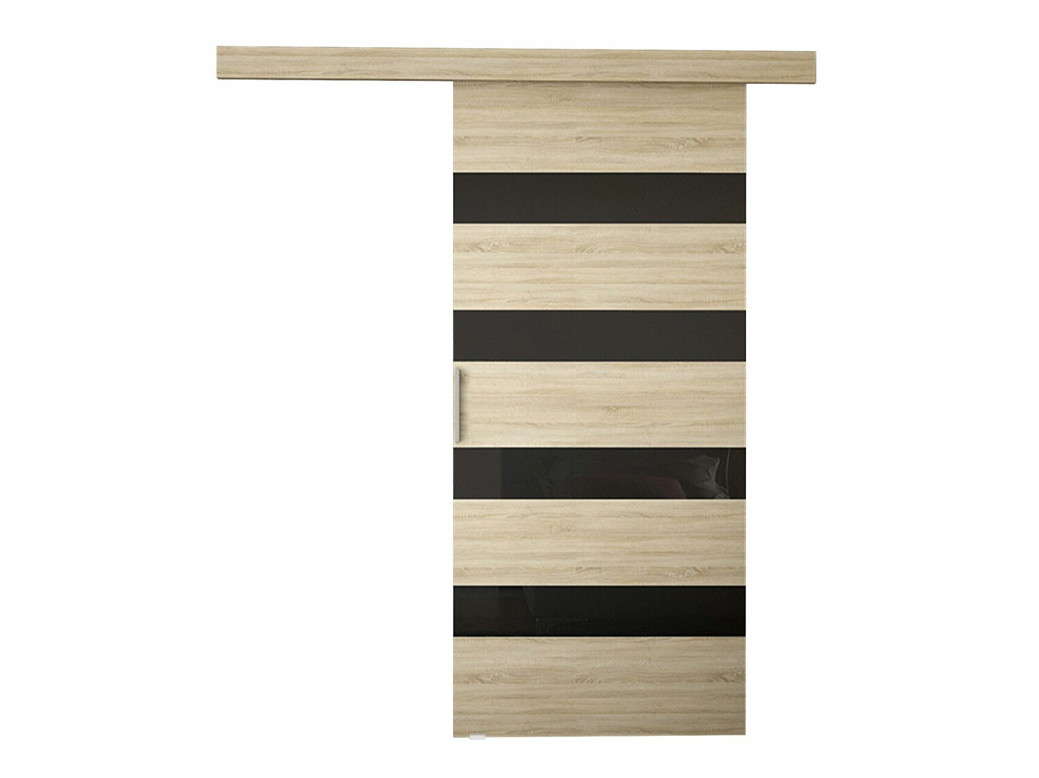 Плъзгаща се врата Closico Fundus V (Сонома дъб + Черен)