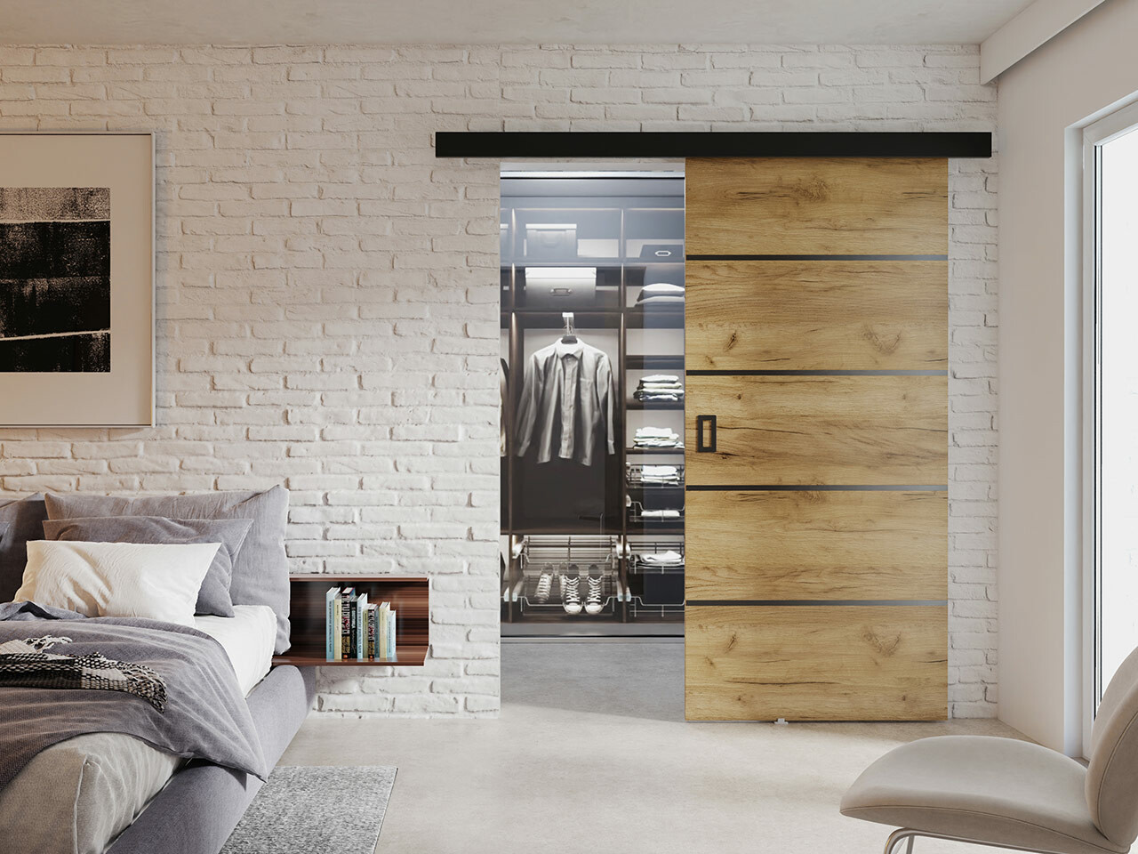 Плъзгаща се врата Dover 172 (Craft дъб)