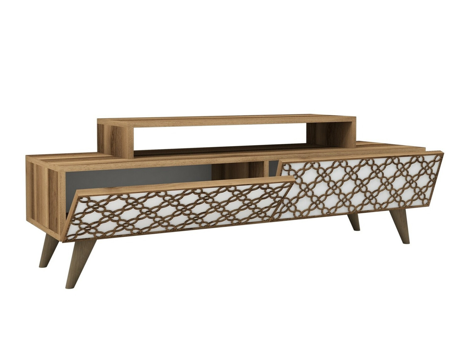 ТВ шкаф Kailua 160 (Opex + Бял)