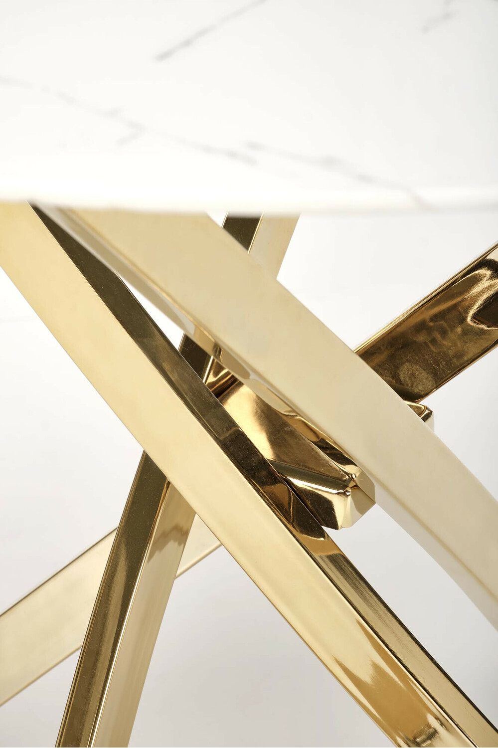 Маса Houston 1538 (Златно + Бял мрамор)