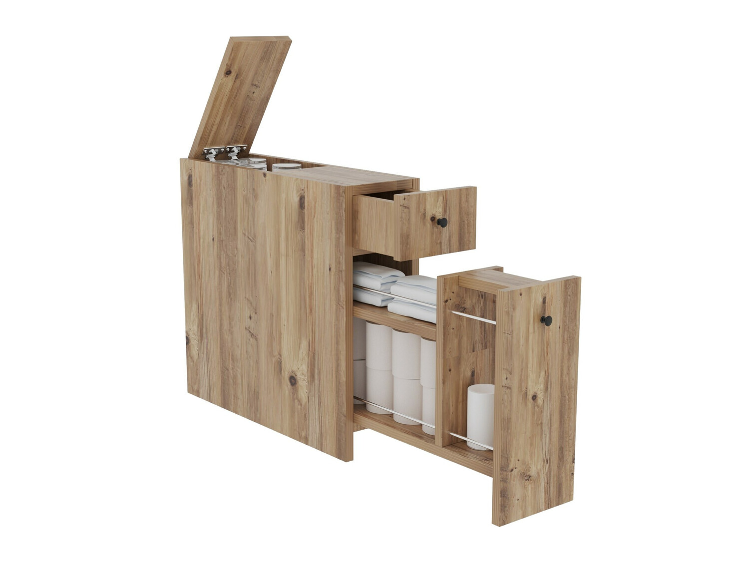 Стоящ шкаф за баня Kailua 183 (Дъб)