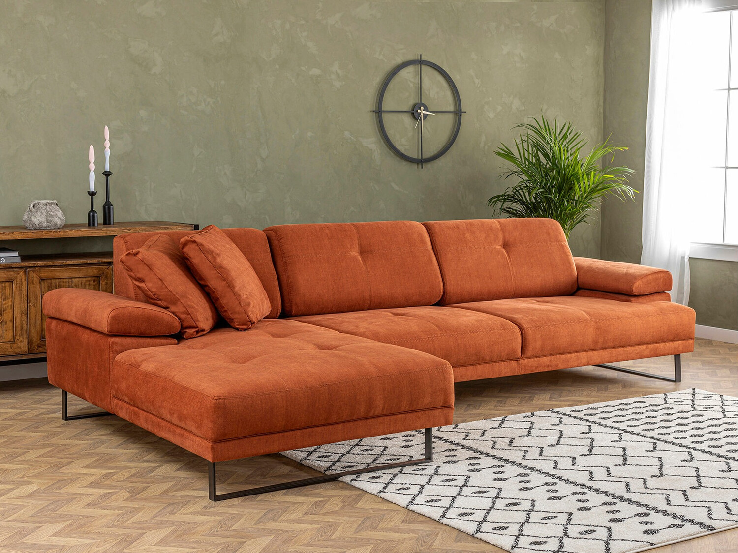 Ъглов диван Altadena 141 (Оранжев)