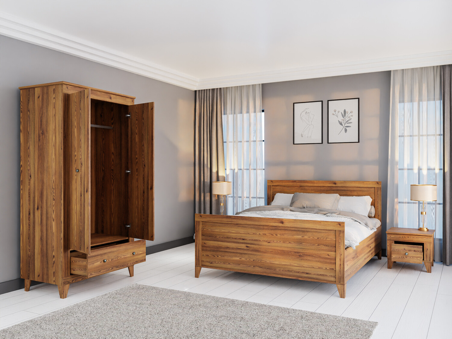 Комплект за спалня Lirmora 126