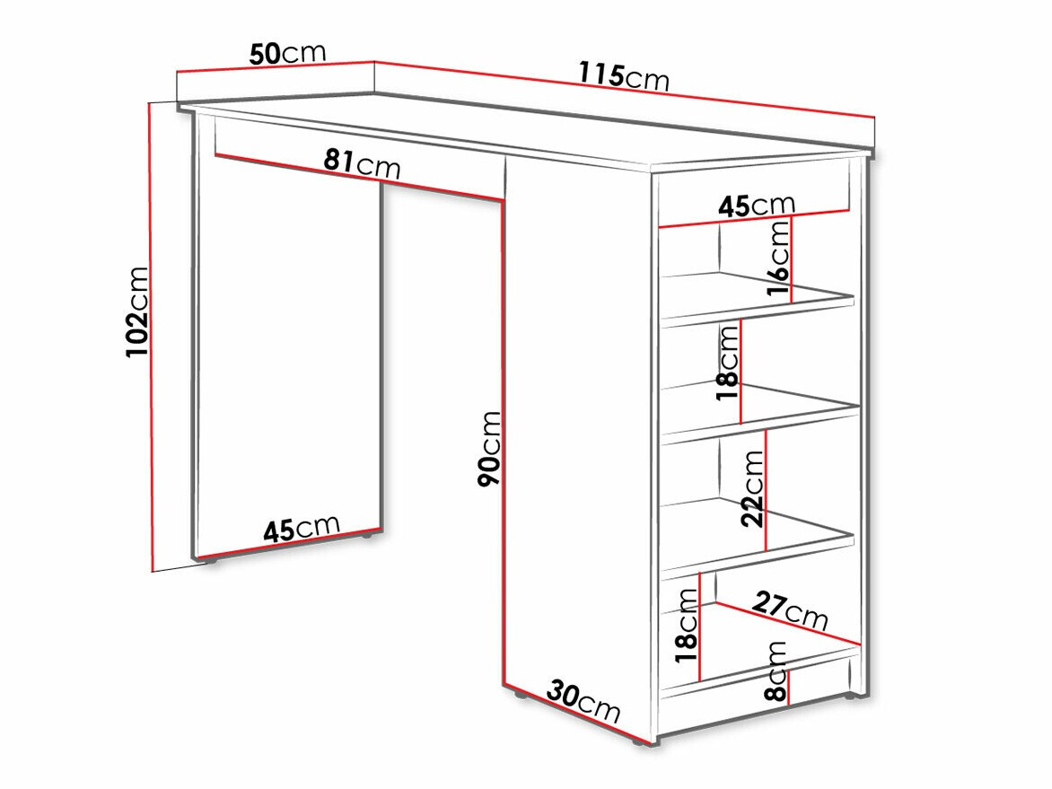 Бар маса Comfivo Cedrus (Artisan дъб)
