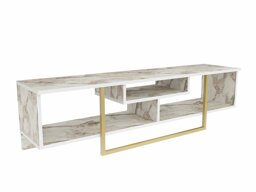 ТВ шкаф Kailua 245 (Бял мрамор + Златно)