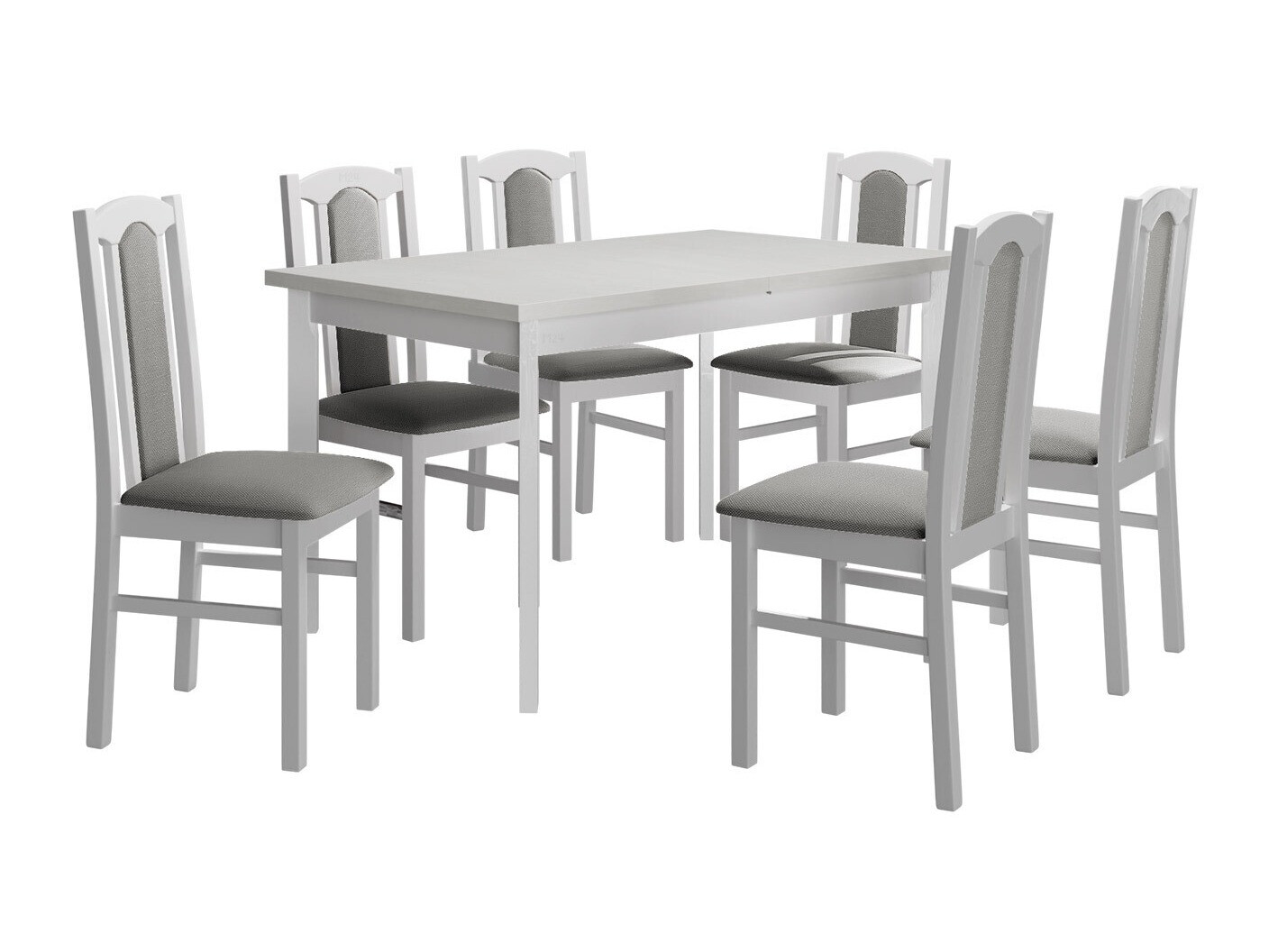 Маса и столове за трапезария Victorville 313 (Бял)