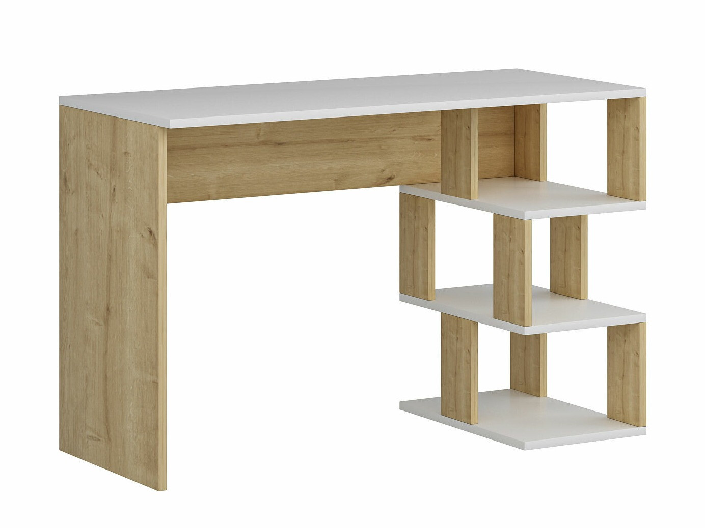 Офис бюро Kailua 287 (Бял + Дъб)