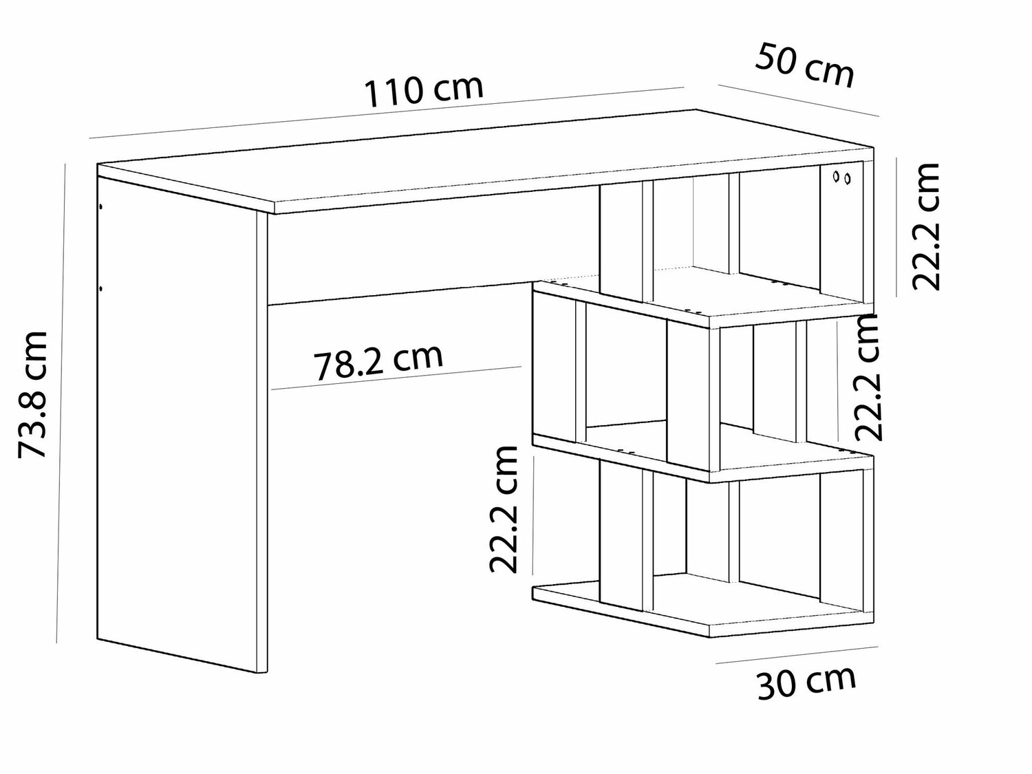Офис бюро Kailua 287 (Бял)