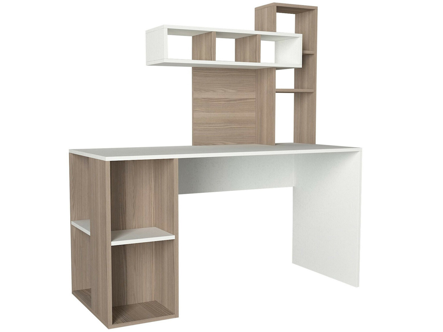 Офис бюро Kailua 296 (Светлокафяво + Бял)